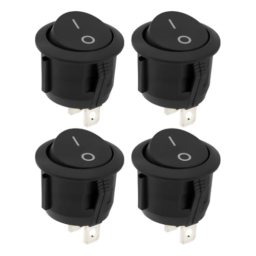 ECSiNG 4 Stück runder Staubsaugerschalter Ein-/Ausschalter Ersatzteil kompatibel mit Ariete AT5185761900 2759 2761 Handy Force von ECSiNG