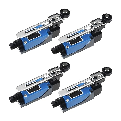 ECSiNG 4PCS ME-8108 Endschalter Einstellbare Rollenhebel Arm Schalter NC-NO für Werkzeugmaschinen Heben Maschinen Elektrische Ausrüstung AC 250V 2A oder DC 220V 0,25A von ECSiNG
