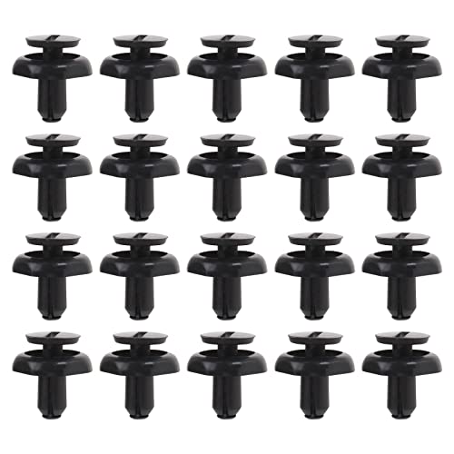 ECSiNG 50 Stück Auto Motor Heizkörper Halteklammern 5325920030 kompatibel mit Avensis Kunststoffnieten Auto Trim Clips Befestigungsclip für 7 mm Loch Schwarz von ECSiNG