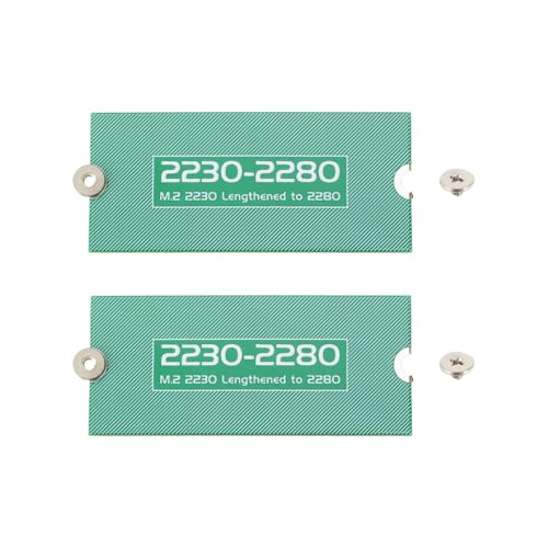 ECSiNG M.2 NGFF/NVME Längenverlängerungsadapter 2230–2280 SSD-Erweiterungshalterung, Kartenplatte für PC-Computergehäuse, 50 x 22 x 0,9 mm, 2 Stück von ECSiNG