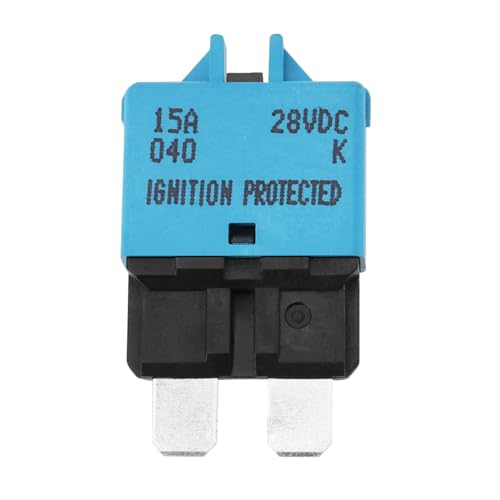 ECSiNG 15A Flachsicherungs-Leistungsschalter mit Manueller Reset-Funktion für Automobile, LKW, Boote & mehr - 1-28 V, 15 A, Kunststoff, Chassis Mount, Standard, Manueller Reset ECSiNG 15A Flachsicherungs-Leistungsschalter mit Manueller Reset-Funktion für Automobile, LKW, Boote & mehr - 1-28 V, 15 A, Kunststoff, Chassis Mount, Standard, Manueller Reset von ECSiNG