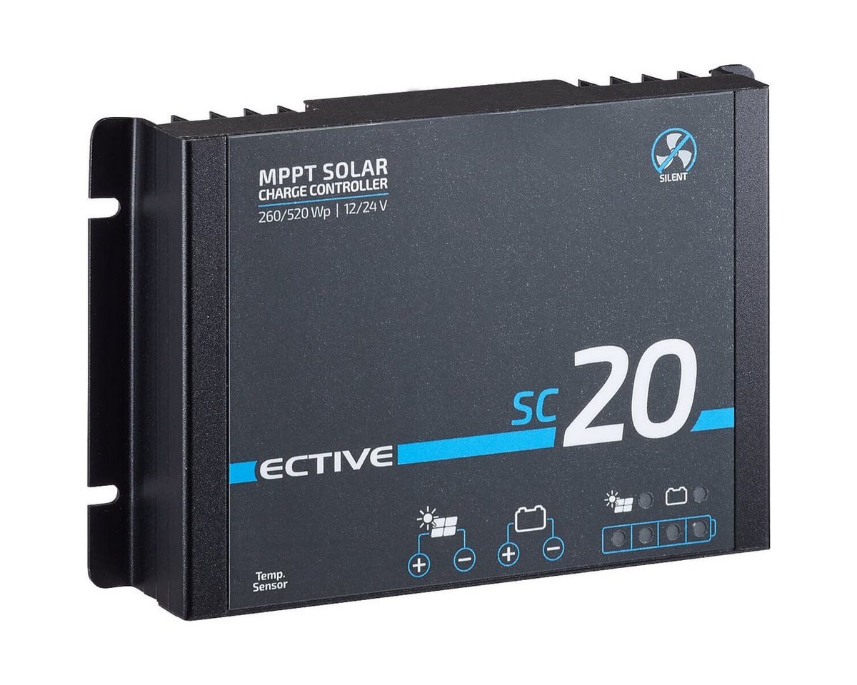 ECTIVE Solarladeregler ECTIVE MPPT Solar Laderegler SC 20 SILENT 260/520WP 12V 24V Batterie von ECTIVE