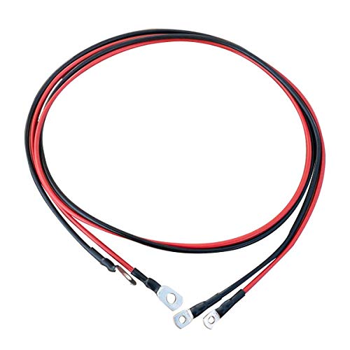 ECTIVE Wechselrichter Kabel – M6/M8, 1m, rot/schwarz, Kupfer, 6 mm² - Batteriekabel, Kabel-Satz für Wechselrichter 500W mit Ringösen für 12V Batterie, Versorgungsbatterie, Autobatterie von ECTIVE