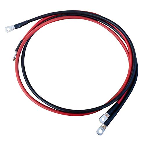 ECTIVE Wechselrichter-Kabel – M8/M8, 1,5m, rot/schwarz, Kupfer, 25 mm² - Batteriekabel, Kabel-Satz für Wechselrichter 1000W mit Ringösen für 12V Batterie, Versorgungsbatterie, Autobatterie von ECTIVE