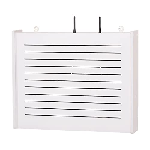 ECTbicyk WIFI Router Box Router Aufbewahrungsbox Router Regal Wand Router Verstecken Schrank Kabel Verstecken Box Wand für Wohnzimmer Schlafzimmer (47 x 9.5 x 38 cm) von ECTbicyk
