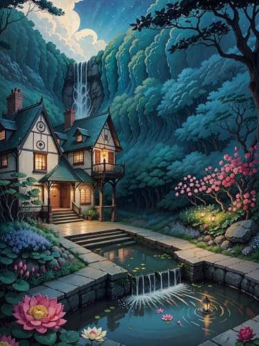 11CT Kreuzstickerei Set bedruckter Stoff, Hütte in den Bergen,C, DIY Stickerei Simple Entry Set Pre-Print Stickerei für Mädchen Handwerk Artikel Stickerei 11CT Kreuzstickerei Set bedruckter Stoff, Hütte in den Bergen,C, DIY Stickerei Simple Entry Set Pre-Print Stickerei für Mädchen Handwerk Artikel Stickerei von ECUCU