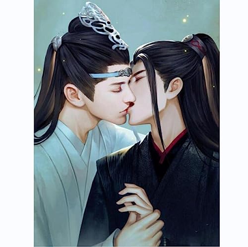ECUCU Diamond Painting Set, Animationsfigur Wei Wuxian Lan Wangji DIY 5D Diamant Painting Kinder Erwachsene, Diamant Malerei Kits, Kristallartiges Kreuzstichset für Home Wall Décor ECUCU Diamond Painting Set, Animationsfigur Wei Wuxian Lan Wangji DIY 5D Diamant Painting Kinder Erwachsene, Diamant Malerei Kits, Kristallartiges Kreuzstichset für Home Wall Décor von ECUCU