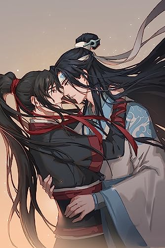 ECUCU Kreuzstich Set Vorgedruckt Cartoon-Figuren Wei Wuxian und Lan Zhan vorgedrucktes Design-Kreuzstichset, 40 x 50 cm FüR Erwachsene Kinder AnfäNger von ECUCU