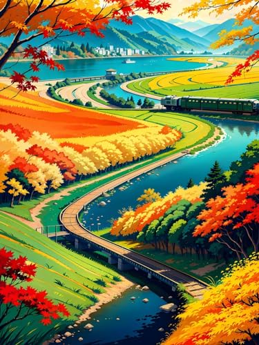 ECUCU Stickerei Set Anfänger, Wunderschöne Herbstlandschaft, N, Erwachsene Kreuzstich Vorgedruckt, Kreuzstich Starter Kit mit Muster, Farbfäden und Werkzeuge, für DIY Kunst Handwerk Nähen ECUCU Stickerei Set Anfänger, Wunderschöne Herbstlandschaft, N, Erwachsene Kreuzstich Vorgedruckt, Kreuzstich Starter Kit mit Muster, Farbfäden und Werkzeuge, für DIY Kunst Handwerk Nähen von ECUCU