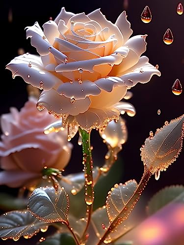 ECUCU Vorgedruckt Stickbild Stickvorlage Cross Stitch Fantasy Rose Printing Kreuzstichmuster Stickset für Erwachsene,H FüR Erwachsene Kinder AnfäNger ECUCU Vorgedruckt Stickbild Stickvorlage Cross Stitch Fantasy Rose Printing Kreuzstichmuster Stickset für Erwachsene,H FüR Erwachsene Kinder AnfäNger von ECUCU