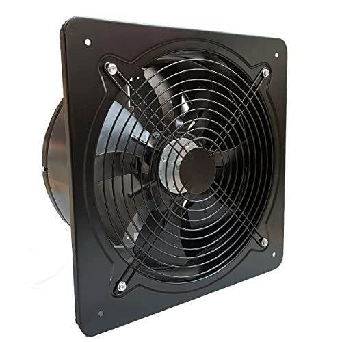 ECUTEE 120W 12 Axiallüfter 2650 m³/h Abluftventilator 300mm Axialventilator Küchenabluftventilator Industrieller Metall Lüfter Wand-/Deckenabluftventilator im Badezimmer (Plattengröße: 350 × 350mm) von ECUTEE