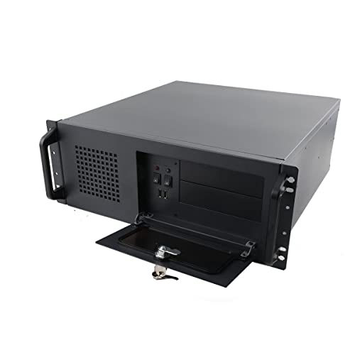 ECUTEE 4U Serverschrank Netzwerkschrank Server Gehäuse Rackmount Server Schrank 4HE Server Rack Case, 7xPCI Slot Rackmount 3,5-Laufwerksschächte 7x 3,5 HDD, 450x430x177mm von ECUTEE
