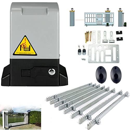 ECUTEE 750W Electric Sliding Gate Opener 2000KG Automatic Sliding Gate Drive, Automatic Door Opener Motor Driveway Security Kit, with 2 Infrared Sensors and 4m Racks ECUTEE 750W Electric Sliding Gate Opener 2000KG Automatic Sliding Gate Drive, Automatic Door Opener Motor Driveway Security Kit, with 2 Infrared Sensors and 4m Racks von ECUTEE