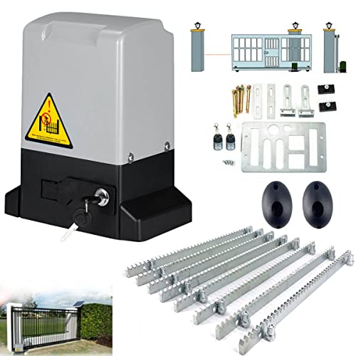 ECUTEE 750W Elektrischer Schiebetorantrieb 2000KG Automatischer Schiebetoröffner, Automatischer Türöffnermotor, mit Infrarotsensor und 4m Racks von ECUTEE
