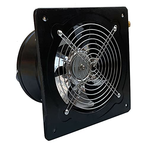 ECUTEE 80W 8" Axiallüfter 1250 m³/h Abluftventilator 200mm Axialventilator Küchenabluftventilator Industrieller Metall Lüfter Wand-/Deckenabluftventilator im Badezimmer (Plattengröße: 250 × 250 mm) von ECUTEE
