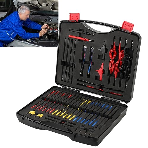 ECUTEE 92tlg Prüfleitungssatz Kfz Kabel Multimeter Test Leads Kit Messleitungen Set - Prüfkabel Set Auto Messspitzen für die Kfz-Fehlerdiagnose Messleitungen von ECUTEE