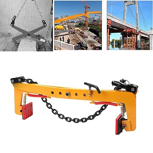 ECUTEE Bordsteinzange 500kg Verstellbar Steinheber Hebeklemme Tragezange Steingreifer Steinausheber Stahl Pflasterträger Kettenklemme Zum Anheben und Transportieren, Öffnung 33-70cm, (SBJ002) von ECUTEE