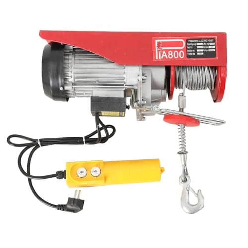ECUTEE Elektrisch Seilwinde 400/800 KG Elektroseilwinde Motorwinde Seilzug Elektrisch Winde Hebezug Winden Hebezeuge für Garage Lager Fabrik, mit Kabelfernbedienung, 220V 1300W ECUTEE Elektrisch Seilwinde 400/800 KG Elektroseilwinde Motorwinde Seilzug Elektrisch Winde Hebezug Winden Hebezeuge für Garage Lager Fabrik, mit Kabelfernbedienung, 220V 1300W von ECUTEE