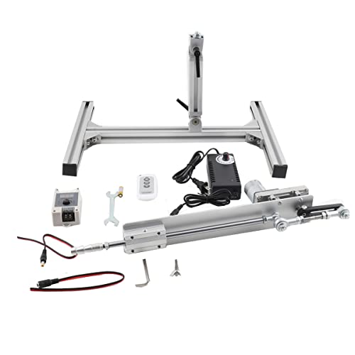ECUTEE Linear Aktuator Hubkolbenmotor DC24V Adjustable Hub 30-150mm 120 rpm/min Schubkraft 1-10kg DIY Cycle Reciprocating Linear Motor, Mit Fernbedienung Drehzahlregler Ständer-Kit von ECUTEE