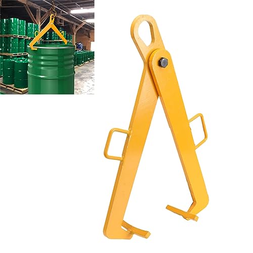 ECUTEE Ölfass Hebezange 600kg Fassklammer Fassheber Kran Hebezange Fass-Greifer Fasskralle Fasshaken Forstzange für Baumstämme Greifarm Heber Kralle Lifter für Ölfass Oil Bucket Lifting Pliers von ECUTEE