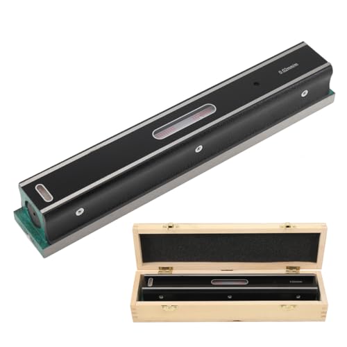 ECUTEE Präzisions Wasserwaage Maschine 11.81 300mm Precision Master Level, 0.02 mm/m Hochpräziser Nivellieranwendungen Ingenieur Wasserwaage zum Horizontalen Ausrichten Kohlenstoffstahl, mit Box von ECUTEE