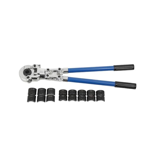 ECUTEE Presszange Crimpzange für Kupferrohre Rohrpresszange Handpresse Profi Presswerkzeug für Verbundrohr Kupferrohr, mit V12 V15 V18 V22 V28 Und TH16 TH20 TH26 TH32mm Schneideisen ECUTEE Presszange Crimpzange für Kupferrohre Rohrpresszange Handpresse Profi Presswerkzeug für Verbundrohr Kupferrohr, mit V12 V15 V18 V22 V28 Und TH16 TH20 TH26 TH32mm Schneideisen von ECUTEE
