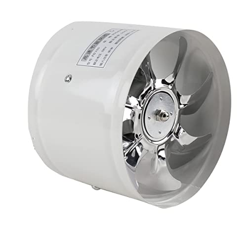 ECUTEE Rohrventilator Abluftventilator 8" Zuluft/Abluft Lüfter 200mm Inline-Rohrlüfter Luftabsauger Industrielüfter Absaugung Iedrigem Energieverbrauch Für Badezimmer Küche Weiß von ECUTEE