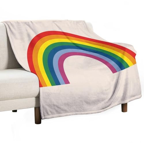 ECWECC Kinder Regenbogen Decke Süßes Überwurfdecke Für Jungen Mädchen Schlafzimmer Dekor Decke Buntes Bedruckt Weiche Plüschdecke, 150x200cm ECWECC Kinder Regenbogen Decke Süßes Überwurfdecke Für Jungen Mädchen Schlafzimmer Dekor Decke Buntes Bedruckt Weiche Plüschdecke, 150x200cm von ECWECC
