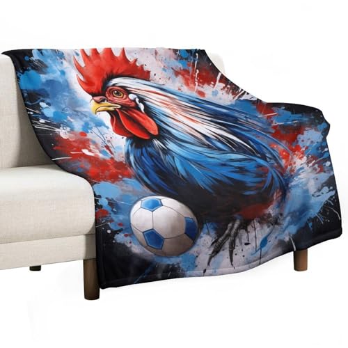 Hahn Flanell Decke, Kinderdecke Französisches Gallisches Huhn 3D Drucken Microfaser Flauschig Weich Warm Plüsch Wohndecke Fleece Tagesdecke Decke Für Sofa Und Bett 130x150cm Hahn Flanell Decke, Kinderdecke Französisches Gallisches Huhn 3D Drucken Microfaser Flauschig Weich Warm Plüsch Wohndecke Fleece Tagesdecke Decke Für Sofa Und Bett 130x150cm von ECWECC