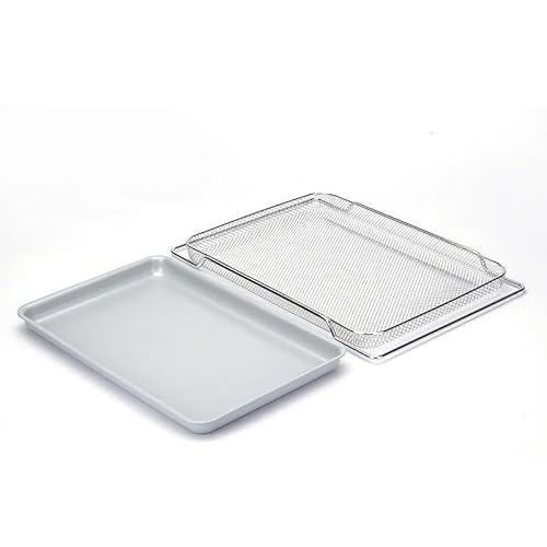 Edelstahl-Luftfritteusenkorb, kompatibel mit Ninja 12-in-1-Toasterofen, Netzkorb, kompatibel mit Ninja Smart-Konvektionsofen-Zubehör von ECWRWWGI