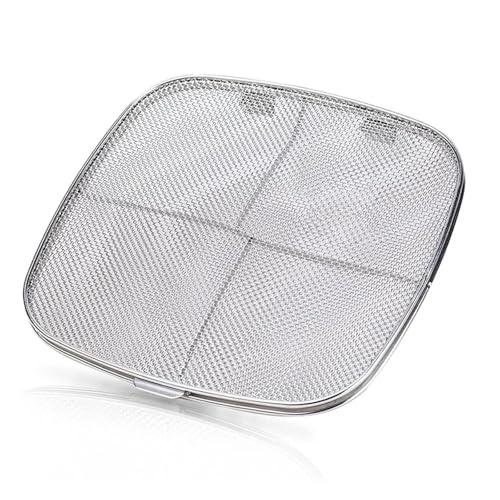 Edelstahl-Spritzschutz for AG301, wiederverwendbares 5-in-1-Grillzubehör for den Innenbereich, Edelstahl-Spritzschutz, kompatibel mit Ninja von ECWRWWGI