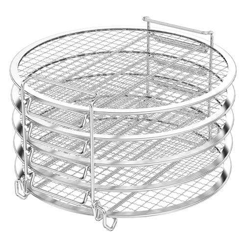 Luftfritteuse-Dörrgestell Edelstahl Grillen Stapelbarer Dampfgarerständer Obstfleisch-Dörrgestelle Kochen Küchengeräte von ECWRWWGI
