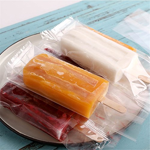 ECYC® 100 Teile/los Kunststoff EIS Pop Tasche Transparente Popsicle Eisbeutel Aufbewahrungsbeutel von ECYC