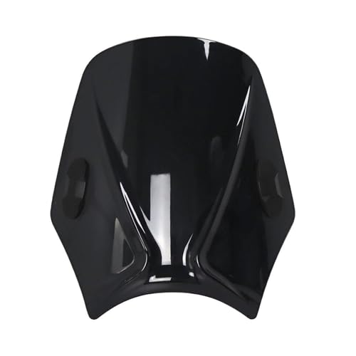 ECZDDEFS Motorrad Windschild Für Kawasaki Für Vulcan S 650 EN650 VN 2015-2021 Motorrad-Windschutzscheibe Runde Straßenmotorräder Universal-Windschutzscheibe(Schwarz) von ECZDDEFS