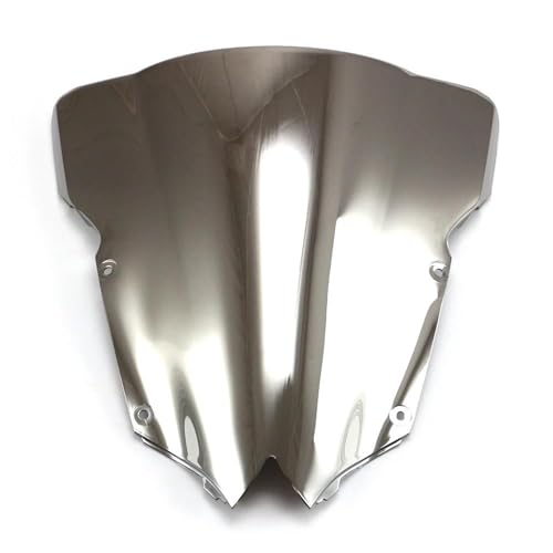 ECZDDEFS Windschild Spoilerndschutzscheiben Für Y&amaha YZF-R6 YZF600R 2008 2009-2016 Motorrad Windschutzscheibe Double Bubble Wind Deflector(Chrome) von ECZDDEFS