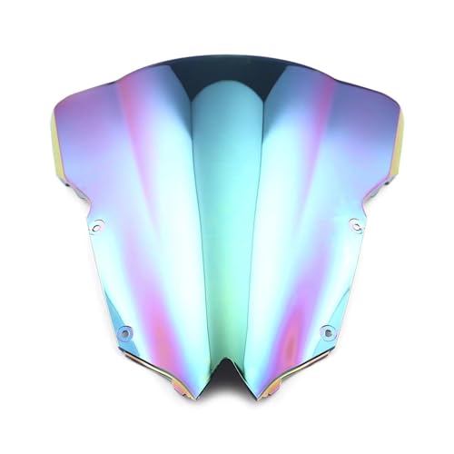 ECZDDEFS Windschild Spoilerndschutzscheiben Motorrad Windschutzscheibe Double Bubble Wind Deflector Für Y&amaha YZF-R6 YZF600R 2008-2014 2015 2016(Iridium) von ECZDDEFS