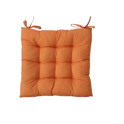 ED ENJOY HOME Sitzkissen, gesteppt, orange, quadratisch, 38 x 38 cm, für den Außenbereich, mit wasserabweisender und UV-Behandlung, Kollektion Jardin Borneo von ED ENJOY HOME