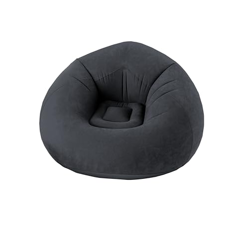 ED ENJOY HOME Aufblasbarer Outdoor-Sessel, 100 x 100 cm, dunkelgrau, 100% PVC beflockt, Kollektion Jardin Borneo von Enjoy Home