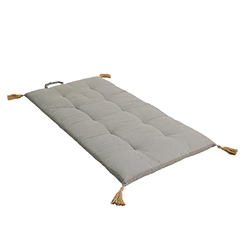 ED ENJOY HOME Futon mit 4 Jute, 60 x 120 cm, 2007GRFUJT060120, Baumwolle, hellgrau, 60 x 120 von Enjoy Home