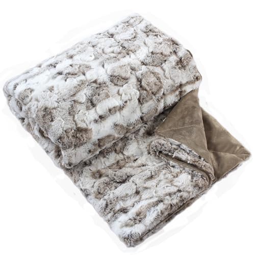 Enjoy Home – Decke mit Felloptik, Flanell, 100% Polyester, 125 x 150 cm, Taupe von Enjoy Home