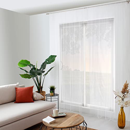 Enjoy Home – Vorhang Moustik – Gardinenstange, 8 cm – Schutz gegen Mücken – 100% Polyester Weiß – 140 x 240 cm – Farbe Weiß von ED ENJOY HOME