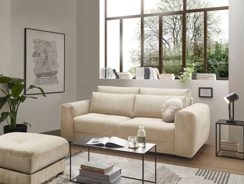 ED EXCITING DESIGN 2-Sitzer Barura, Big-Sofa mit 2 Nierenkissen von ED EXCITING DESIGN