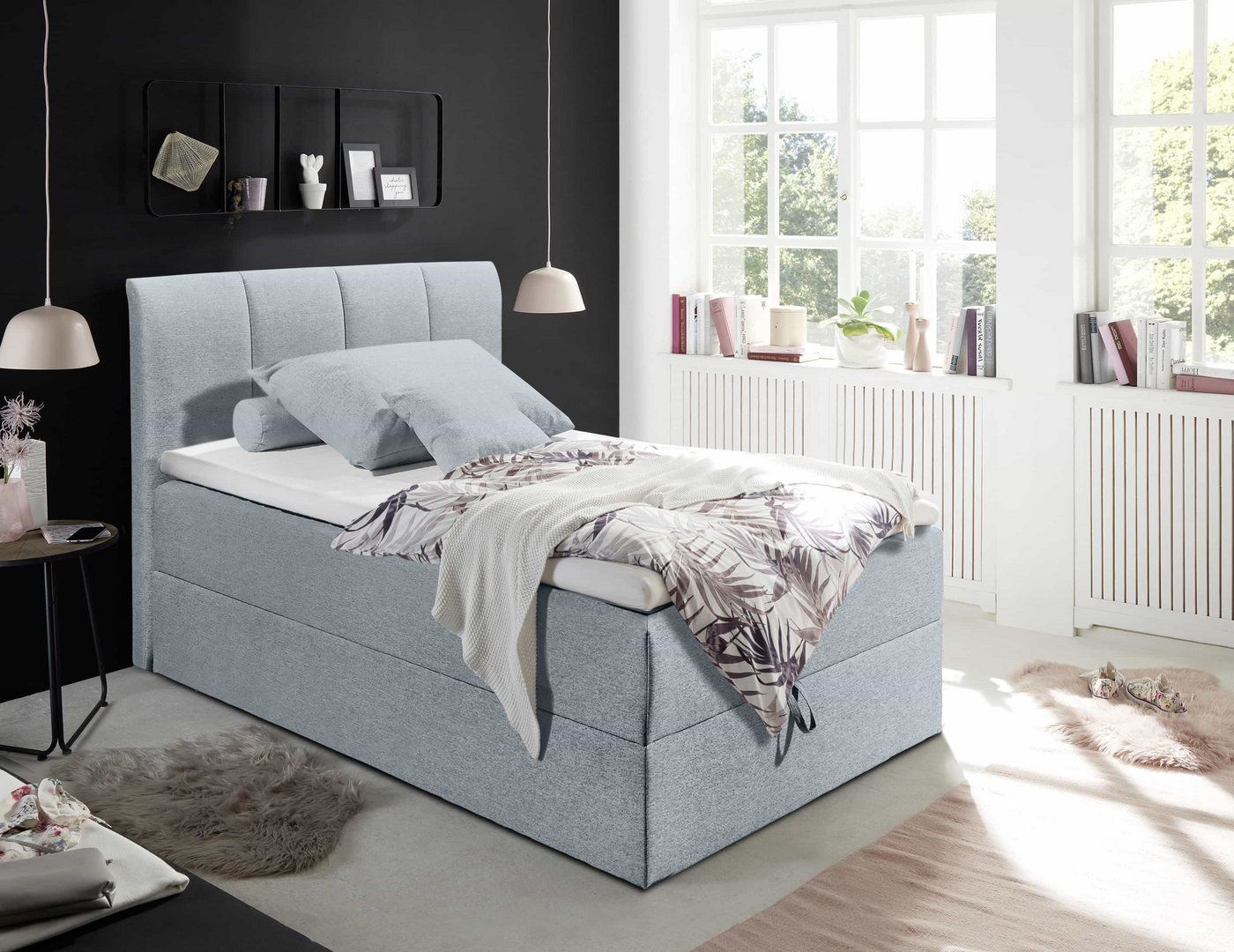 ED EXCITING DESIGN Boxbett Granada 120x200 mit Stauraum (Komplett‑Set mit Matratze und Topper), 120x200 mit Stauraum inkl. Topper & Matratze von ED EXCITING DESIGN