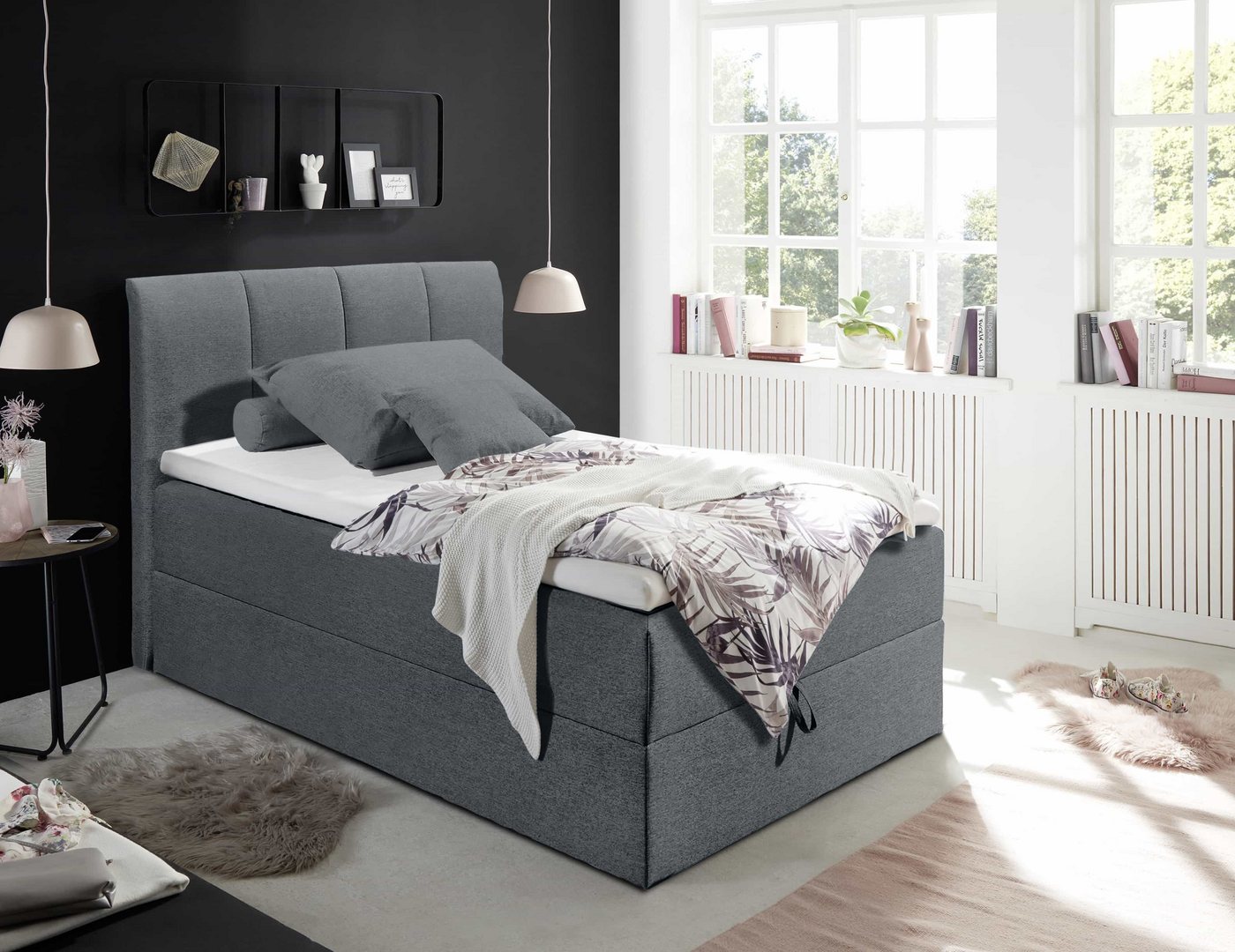ED EXCITING DESIGN Boxbett Granada 120x200 mit Stauraum (Komplett‑Set mit Matratze und Topper), 120x200 mit Stauraum inkl. Topper & Matratze von ED EXCITING DESIGN
