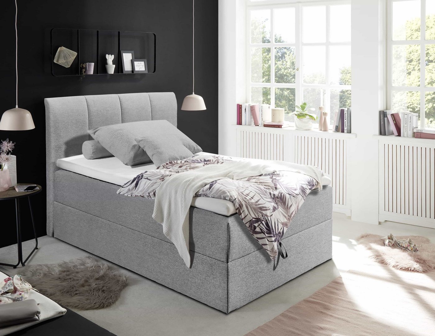 ED EXCITING DESIGN Boxbett Granada 120x200 mit Stauraum (Komplett‑Set mit Matratze und Topper), 120x200 mit Stauraum inkl. Topper & Matratze von ED EXCITING DESIGN
