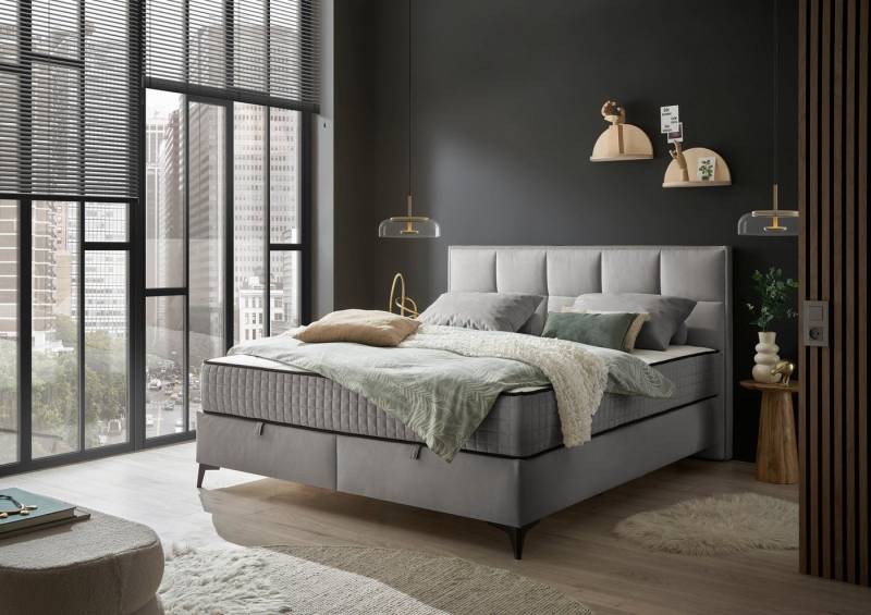ED EXCITING DESIGN Boxbett Monroe inkl. Bettkasten, erhältlich in den Breiten 160cm & 180cm, Duo-Matratze - feste Seite mit Kokosmatte von ED EXCITING DESIGN