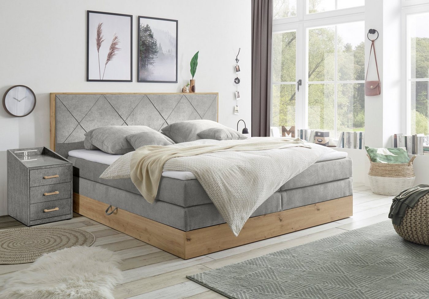 ED EXCITING DESIGN Boxspringbett Bellevue, inkl. Bettkasten, wahlweise mit Matratze und Topper von ED EXCITING DESIGN