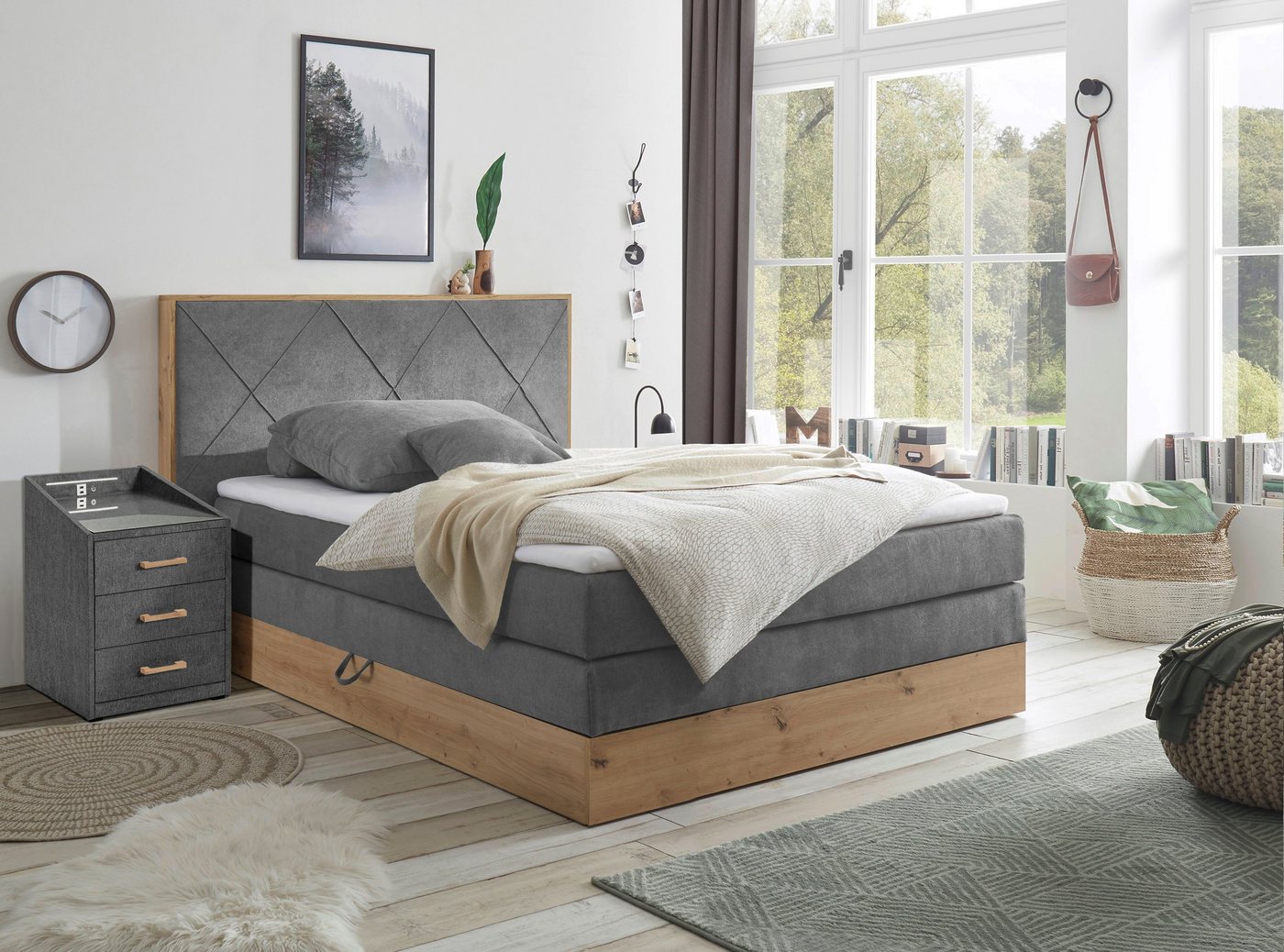 ED EXCITING DESIGN Boxspringbett Bellevue, inkl. Bettkasten, wahlweise mit Matratze und Topper von ED EXCITING DESIGN