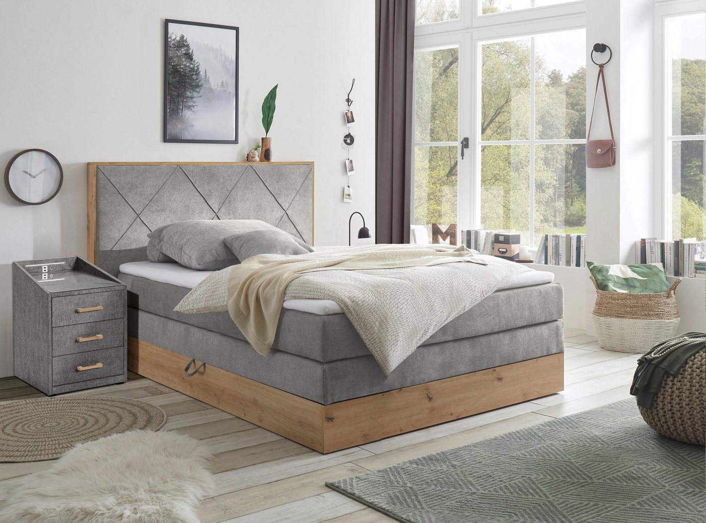 ED EXCITING DESIGN Boxspringbett Bellevue, inkl. Bettkasten, wahlweise mit Matratze und Topper von ED EXCITING DESIGN