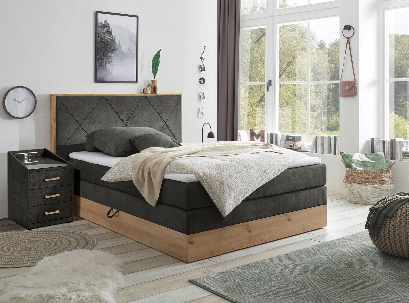 ED EXCITING DESIGN Boxspringbett Bellevue, inkl. Bettkasten, wahlweise mit Matratze und Topper von ED EXCITING DESIGN